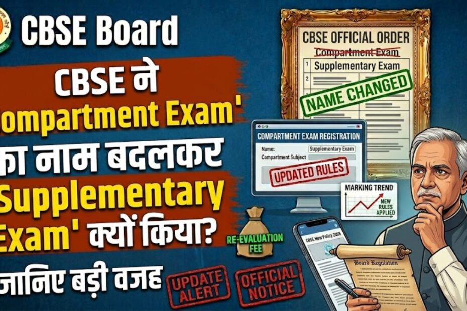 CBSE ने ‘Compartment Exam’ का नाम बदलकर ‘Supplementary Exam’ क्यों किया? जानिए बड़ी वजह